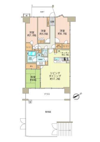 専用庭のある4LDK！エクシオ南大沢見附橋レジデンス