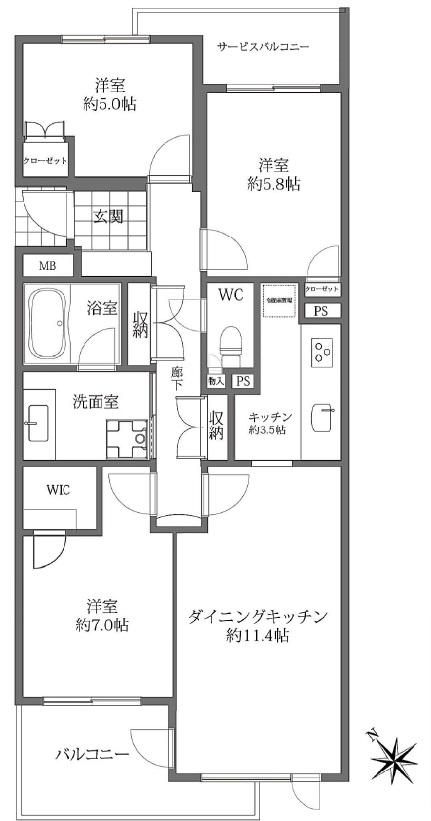 目白ヒルズ 3階