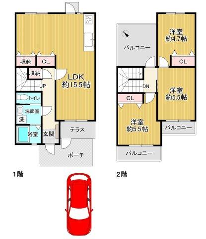 多摩ニュータウン松が谷団地Bテラス