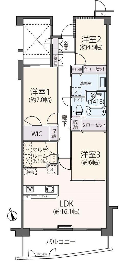 パストラルハイム五月台・5180万円・3LDK＋S(納戸)・省エネ基準適合リフォーム済物件の中古 マンションの詳細情報（神奈川県川崎市麻生区、物件番号:158080bd48e433fb89d302abb4600f9d）【ニフティ不動産】