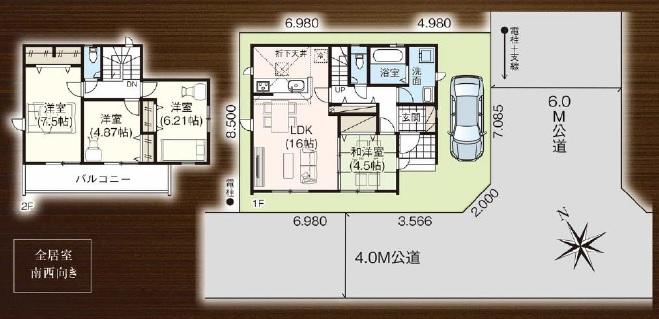 大字下間久里（大袋駅） 3680万円