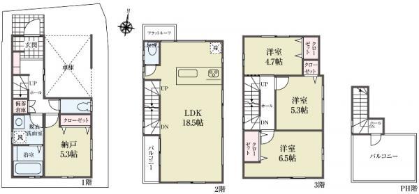 足立区中川２丁目 新築一戸建て