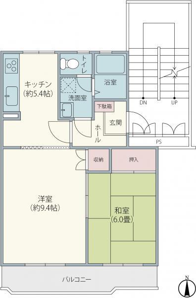 吾妻北第一住宅　6号棟　2階部分