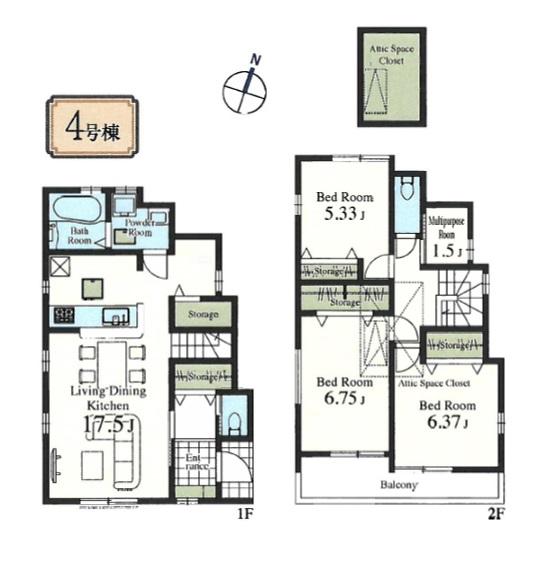 大字上安松（新秋津駅） 3480万円