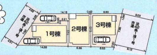 所沢市西新井町　全3棟2階建て　所沢駅徒歩13分　今年9月開業大型商業施設950ｍ