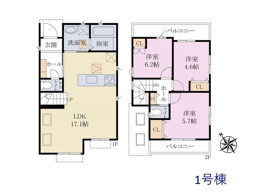 小金井市中町4丁目　全3棟／1号棟　新築分譲住宅