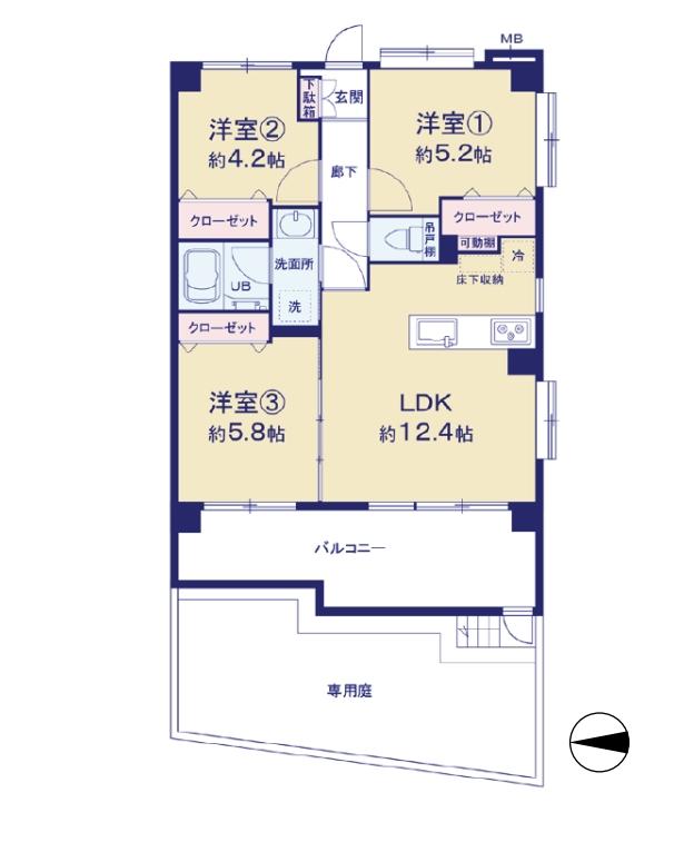 ■　ハイホーム藤が丘　／　専用使用権付き平置き駐車場（無償）　・　専用庭あり