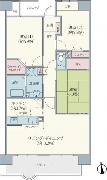 【REFRE】南向き住戸！アネシス・ユーカリが丘2階