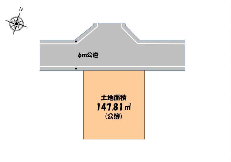 【建築条件なし売地】　葛飾区東金町５丁目