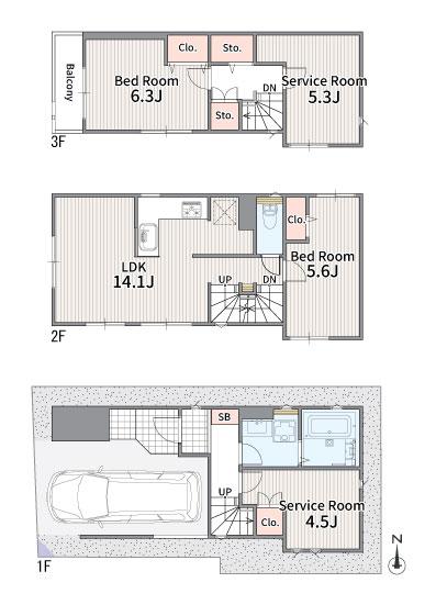 ◆2駅利用可能/徒歩15分◆葛飾区小菅2丁目新築戸建◆