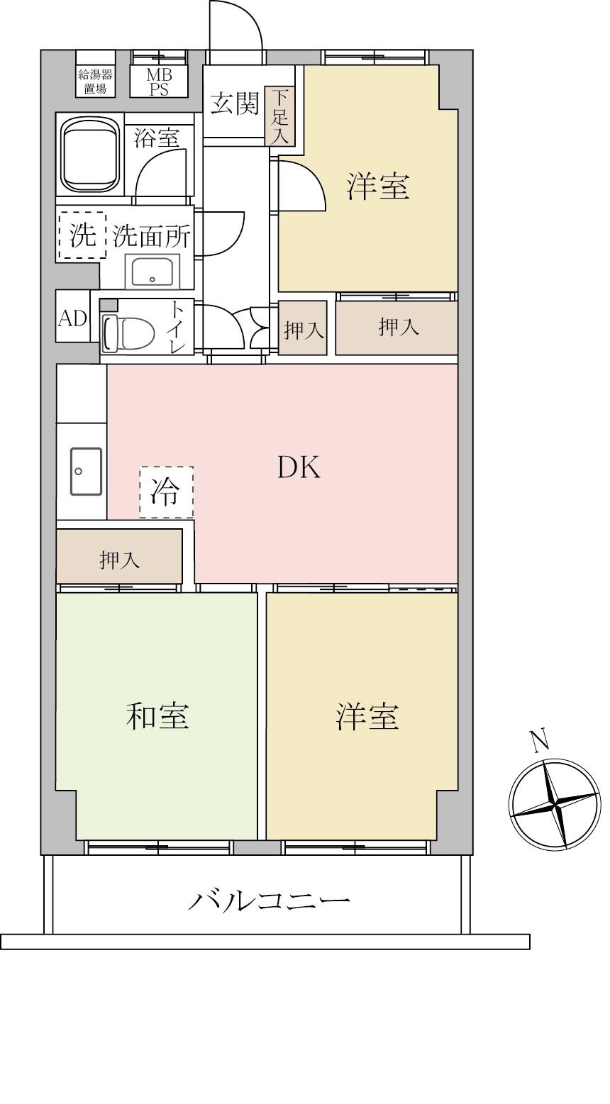 日商岩井第一春日部マンション　◇◆春日部駅徒歩8分　最上階南向き　陽当り良好◆◇