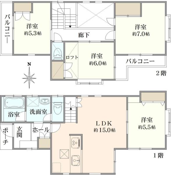 新町３（国立駅） 5300万円