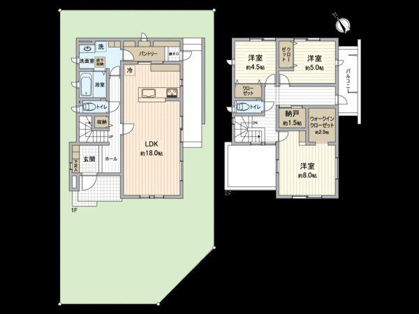 4498万円、3LDK、土地面積171.01平米、建物面積118.3平米 間取り