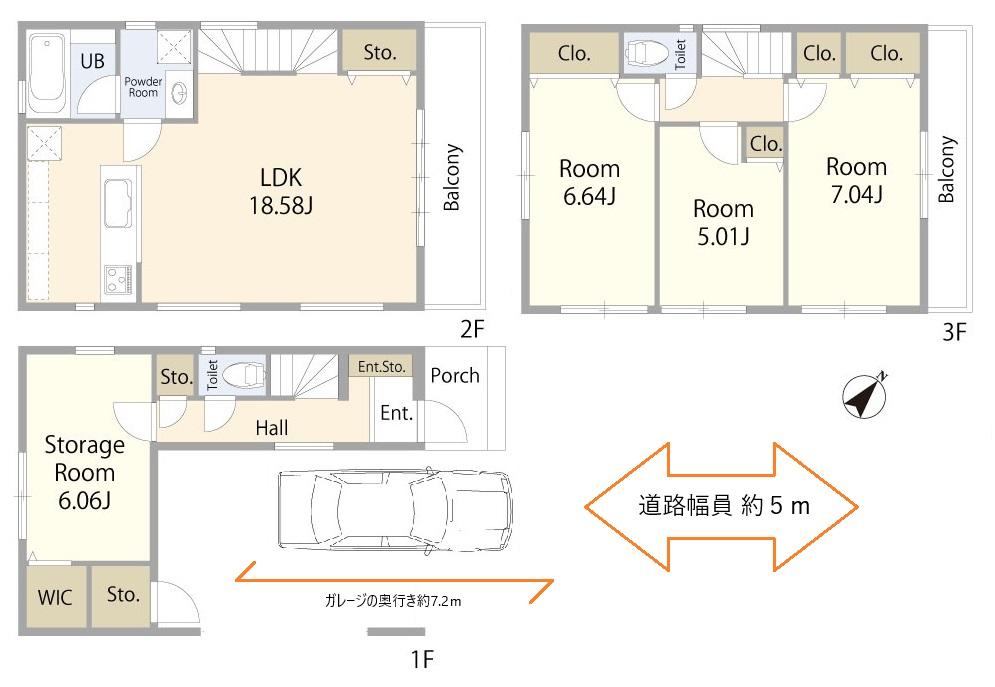 【ゆったり4LDK+資材置場付き大型ガレージ】足立区入谷-新築デザイン住宅-