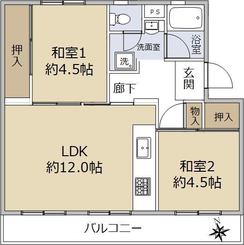 豊ヶ丘団地２－１－４号棟