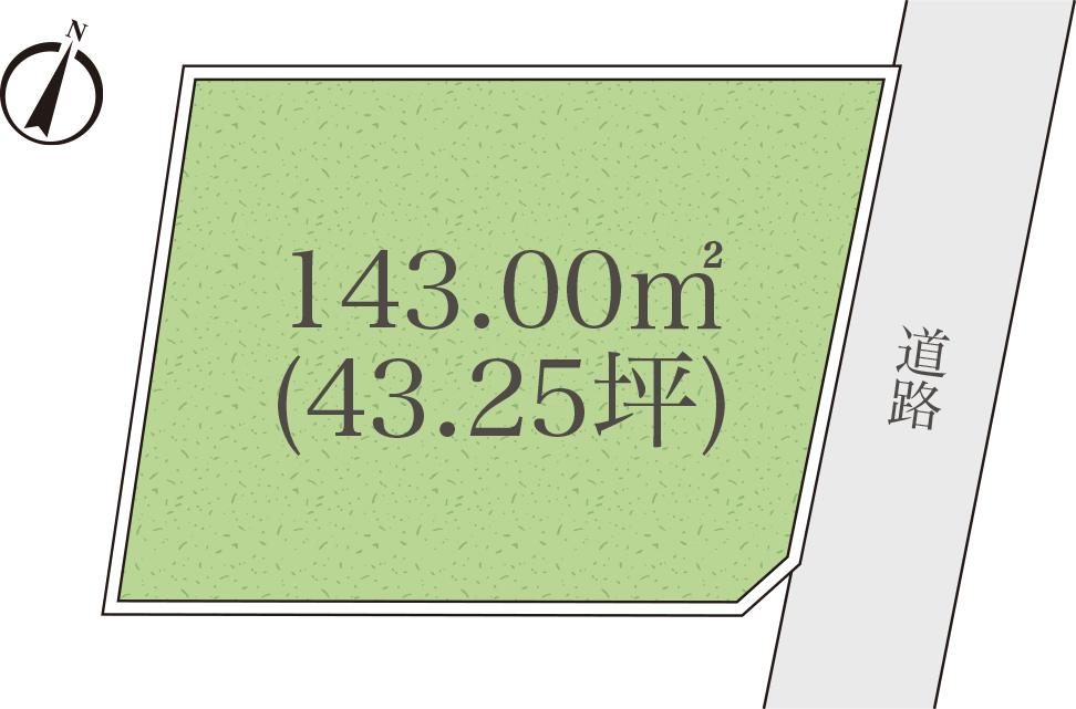 【建築条件解除可能】平塚市広川　1区画