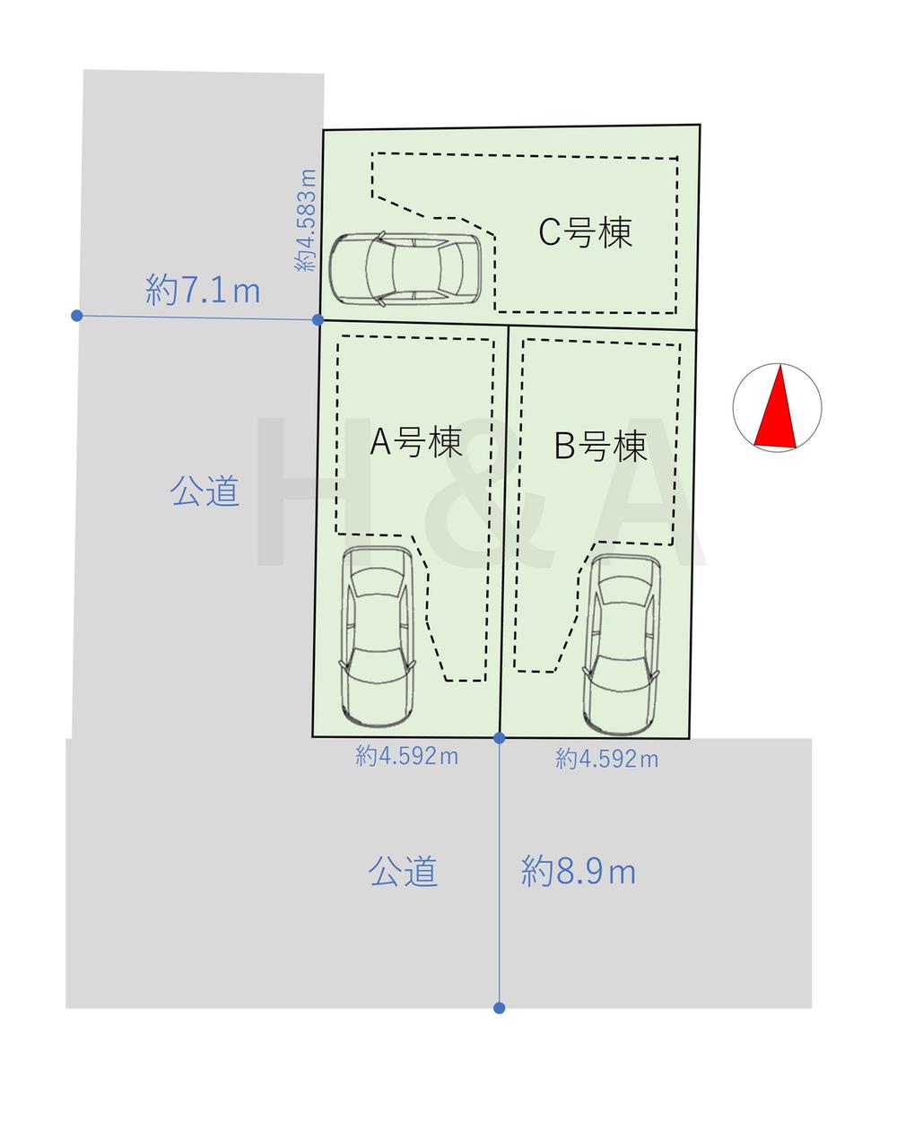 大田区本羽田２丁目　全３棟