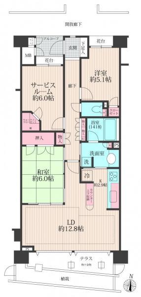 品川区北品川3丁目　グラン・クロワージュ御殿山　1階部分