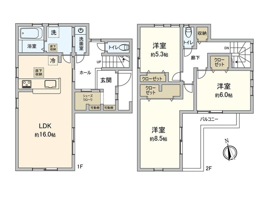 大字南田島（南古谷駅） 3480万円