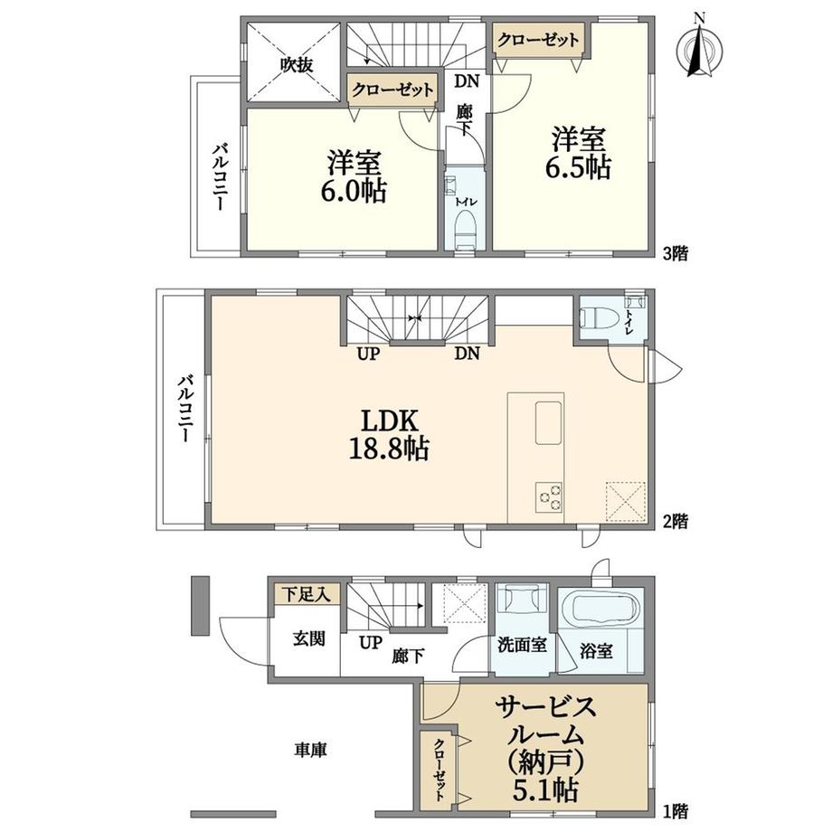 井田杉山町（元住吉駅） 6480万円