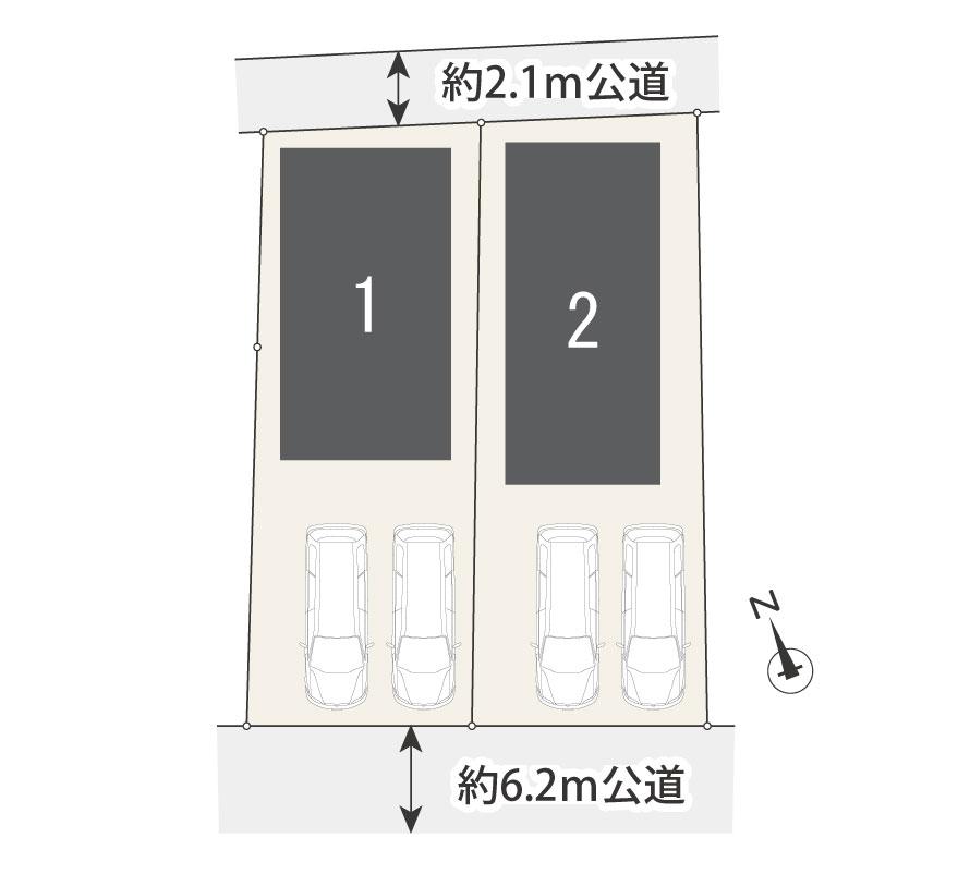 当社グループ物件！2台駐車可能！新築戸建×2階建×4LDK！