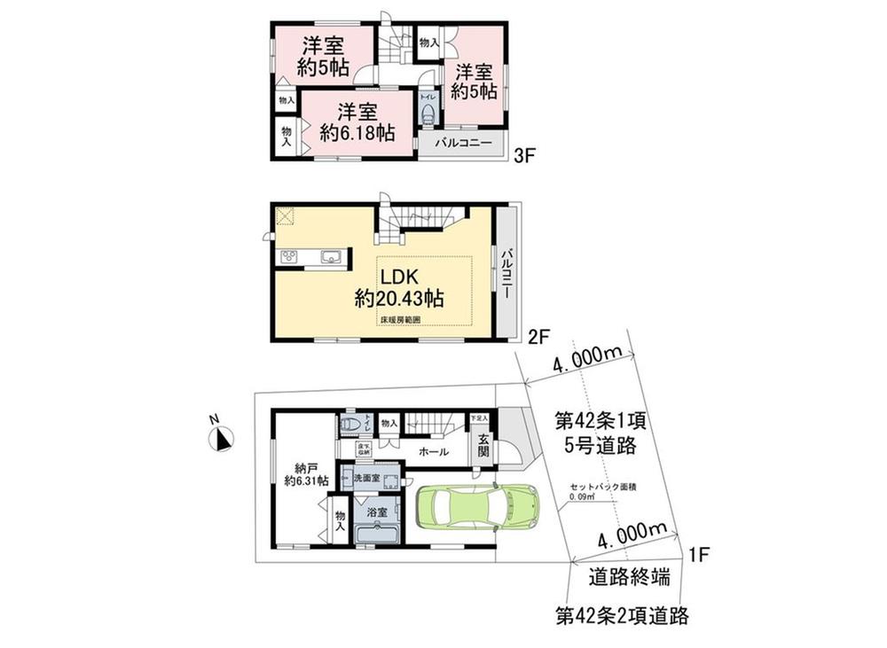 足立区梅田6丁目　新築一戸建て　全1棟