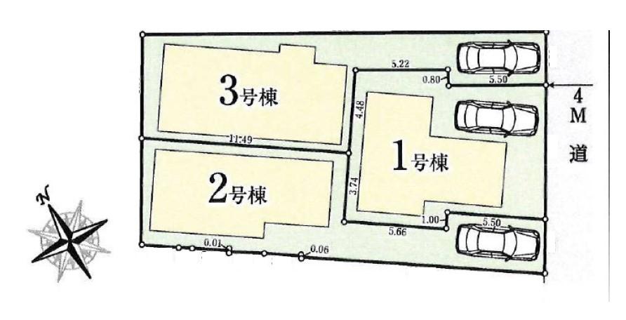 当社グループ物件！京王線「西調布」駅　徒歩2分！新築戸建×2階建×全３邸！