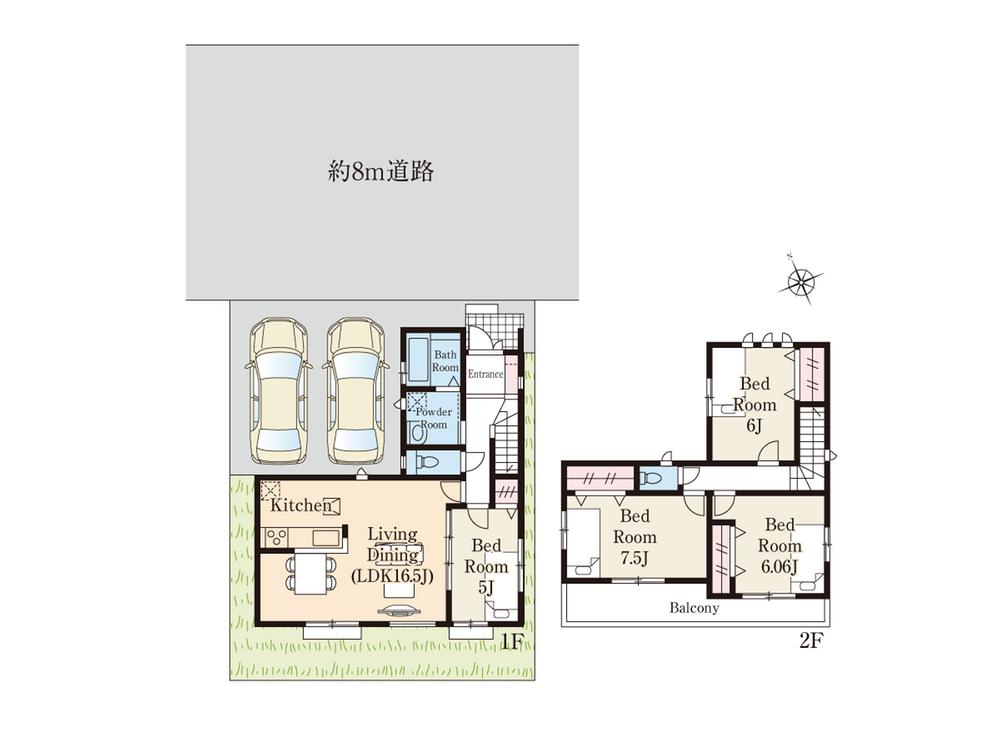 【ZEH水準＆耐震等級3の家】本北方2丁目 新築戸建(全3棟)【施工例見学可能】