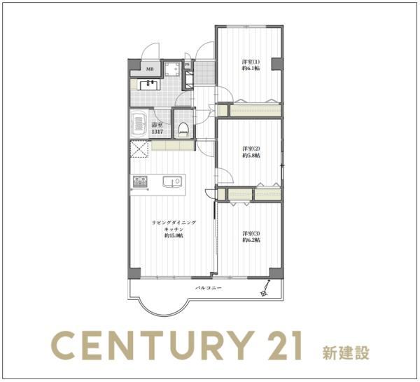 top floor×角住戸×カウンターキッチン　002