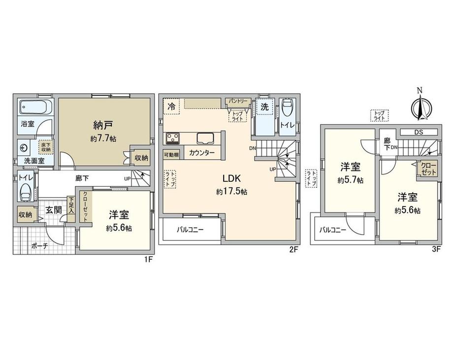 鹿浜４（西新井大師西駅） 4580万円