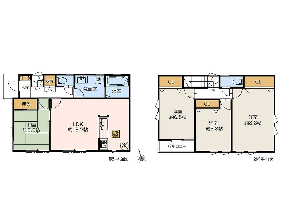 宇奈根２（成城学園前駅） 5480万円