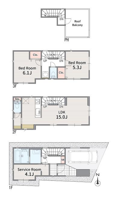 ◆休日にも嬉しい♪ルーフバルコニー付き住宅◆江戸川区松江2丁目/新築住宅