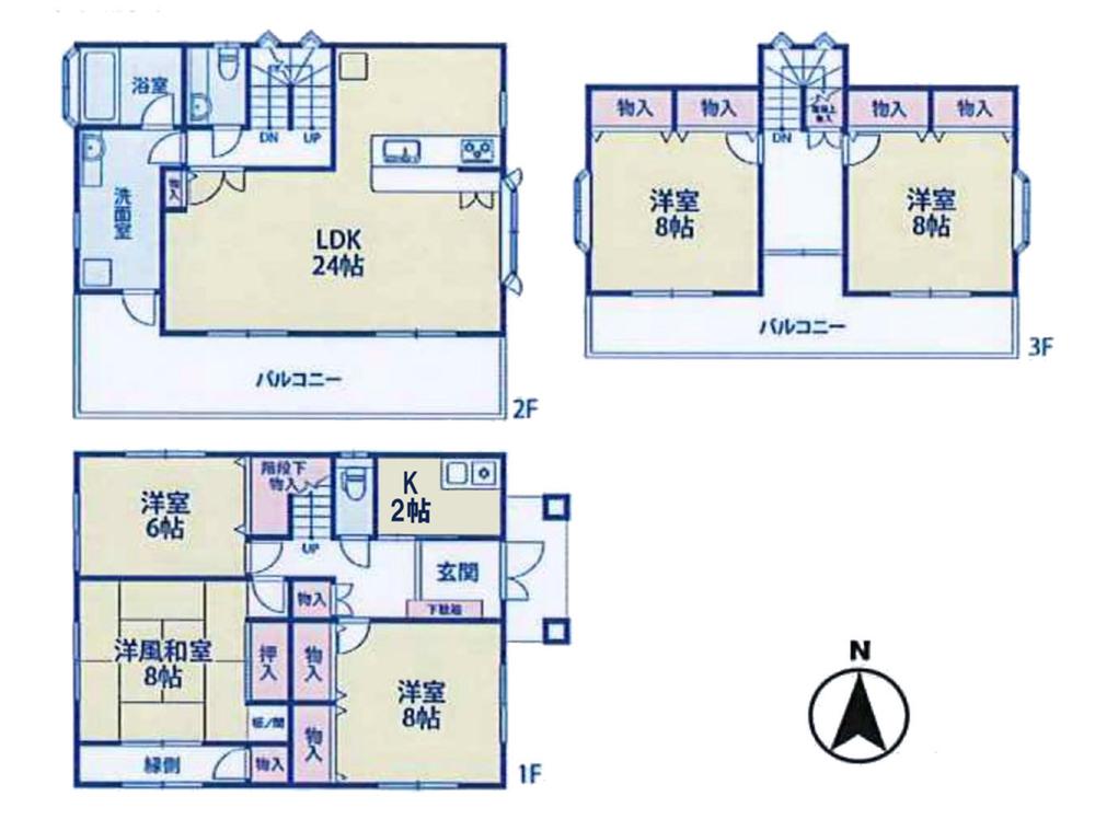 【２世帯利用可能の５LDK×カースペース4台×構造計算済の3階建　上尾市小泉】