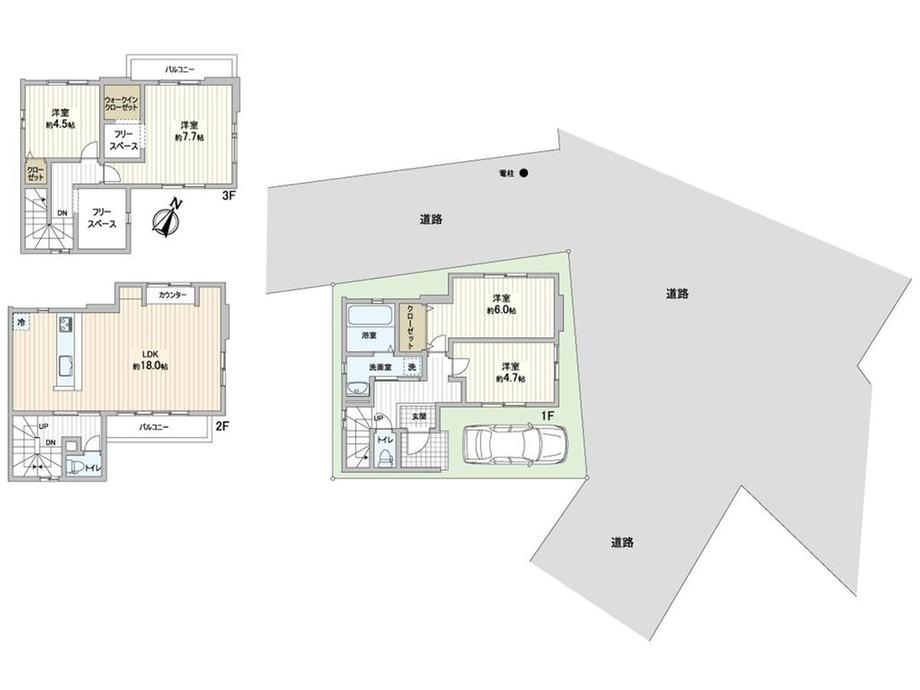 大字里（鳩ヶ谷駅） 3999万円