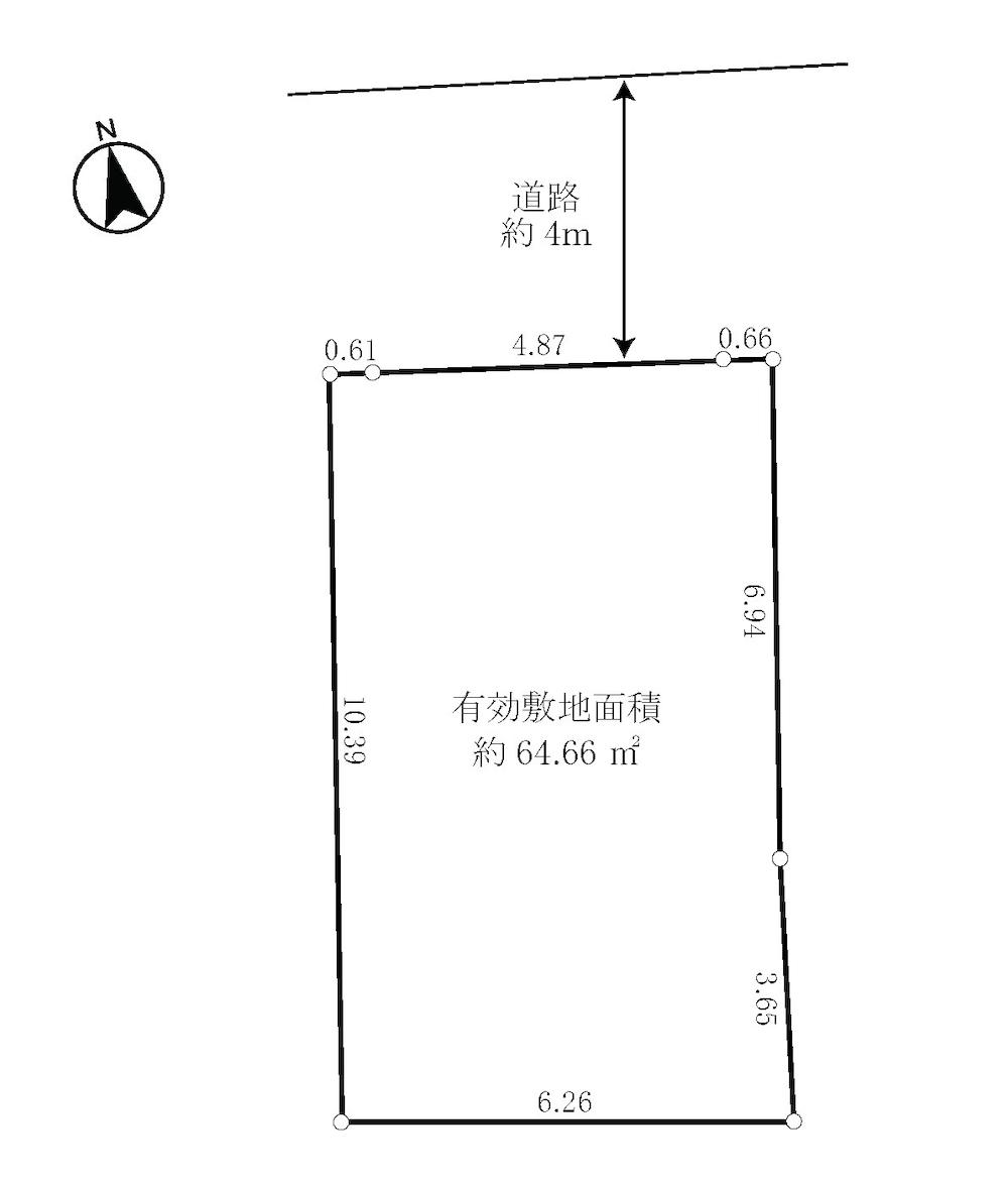 新宿区西五軒町の建築条件なしの土地