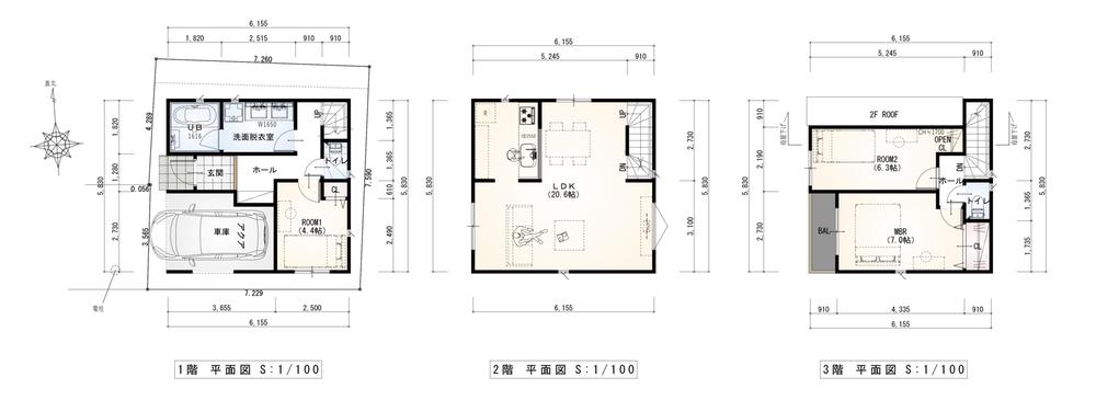 神楽坂　限定１区画　 建物１００平米　大型３LDK＋車庫