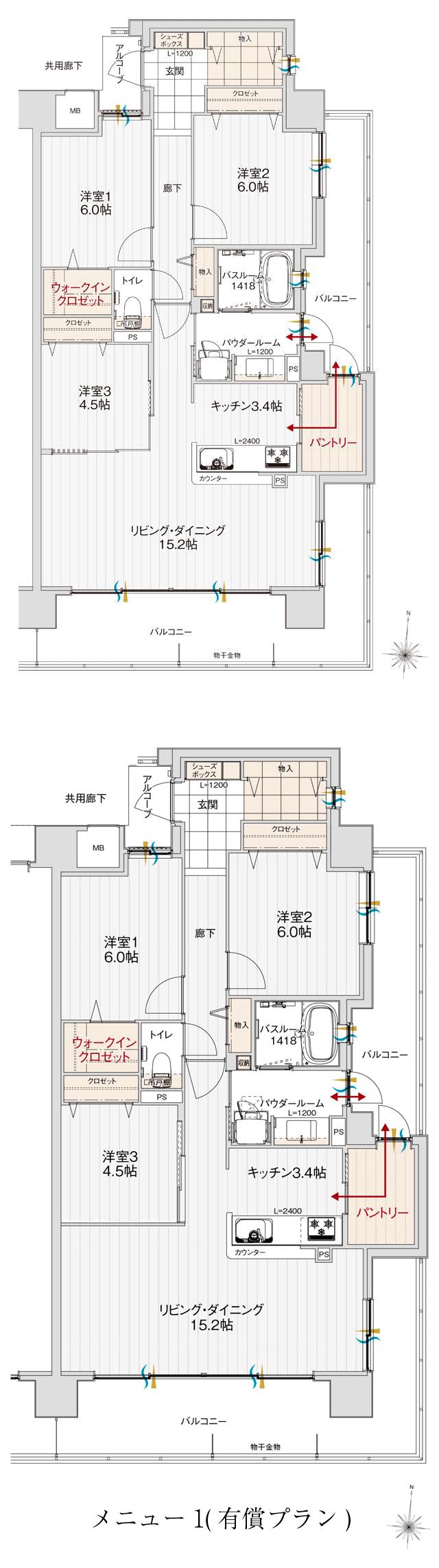 アルファステイツ北長野の間取り図　I：3LDK+パントリー+ウォークインクロゼット