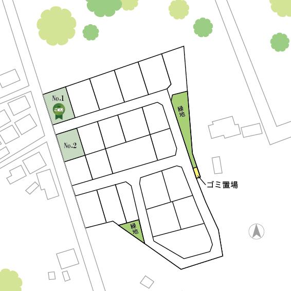 中巨摩郡昭和町西条新田　2区画分譲地