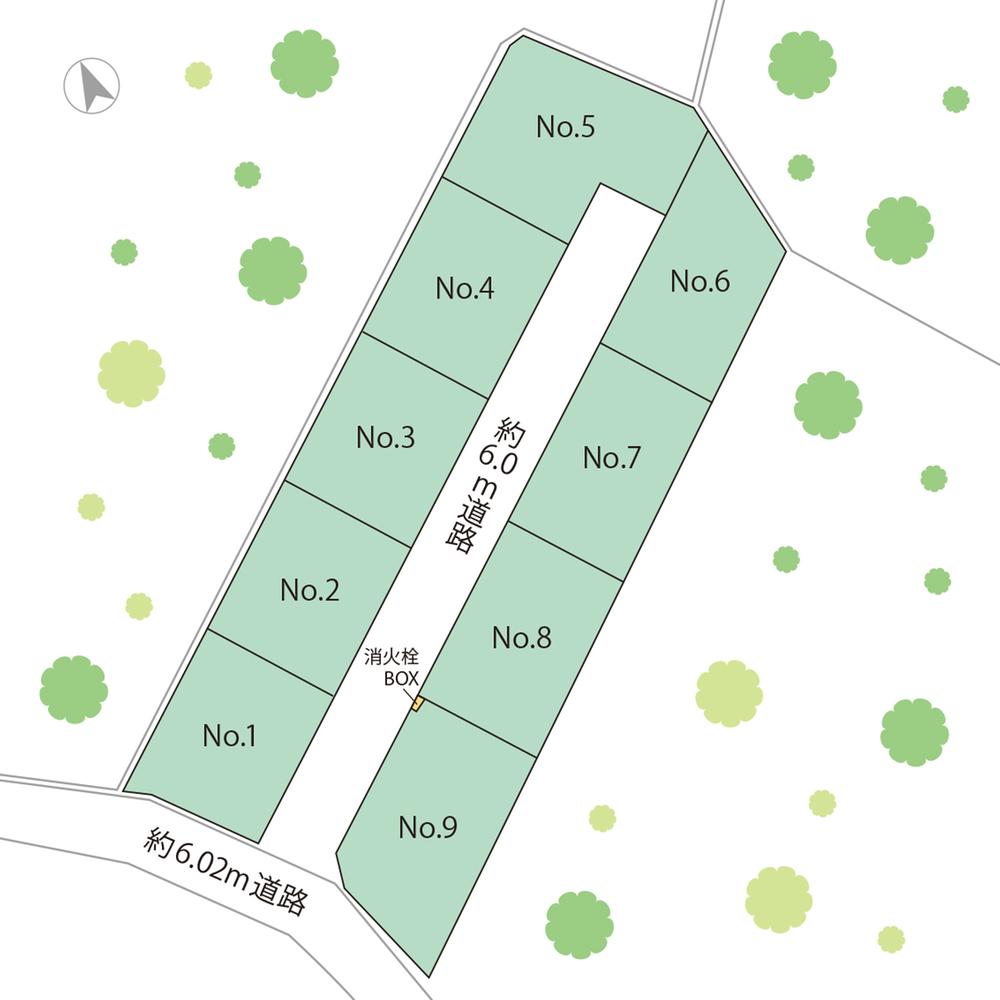 甲府市里吉F　全9区画分譲地