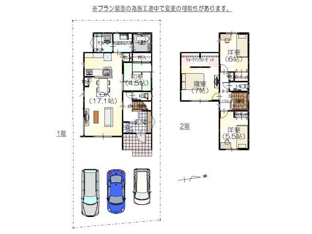 富山　経田　新築一戸建て【SHPシリーズ】左棟