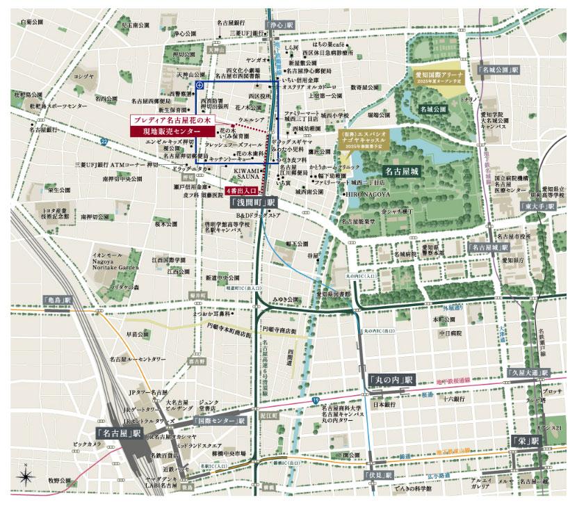 プレディア名古屋花の木のモデルルーム案内図