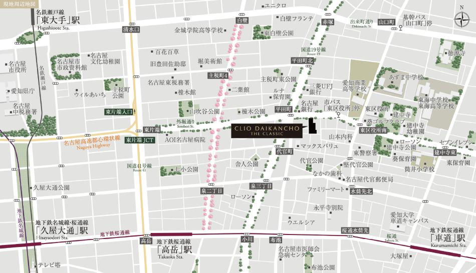 クリオ代官町ザ・クラシックのモデルルーム案内図