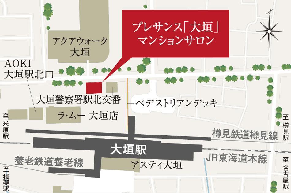 プレサンス グラン 大垣のモデルルーム案内図