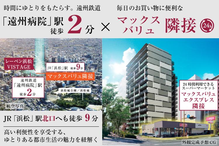 SUUMO】駅徒歩2分×スーパー隣接。市の中心で利便性と快適プラン