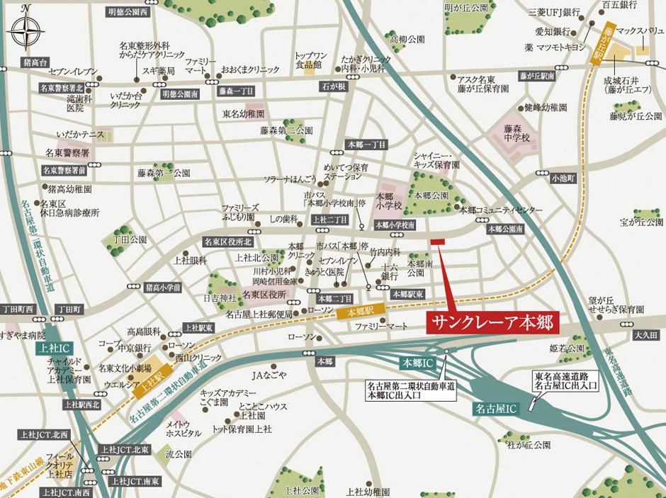 サンクレーア本郷のモデルルーム案内図