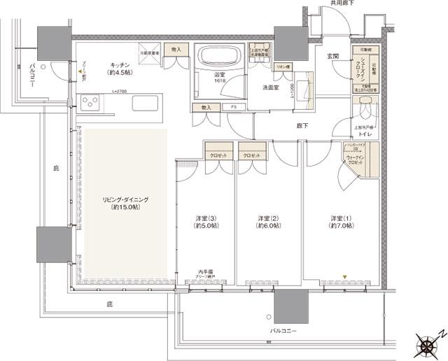 SUUMO】間取り図（C1-7）詳細 - NAGOYA the TOWER | 新築