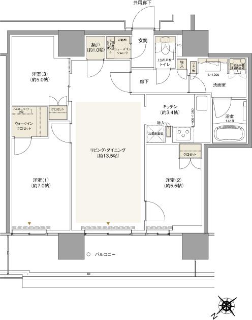 SUUMO】間取り図（H-4）詳細 - NAGOYA the TOWER | 新築