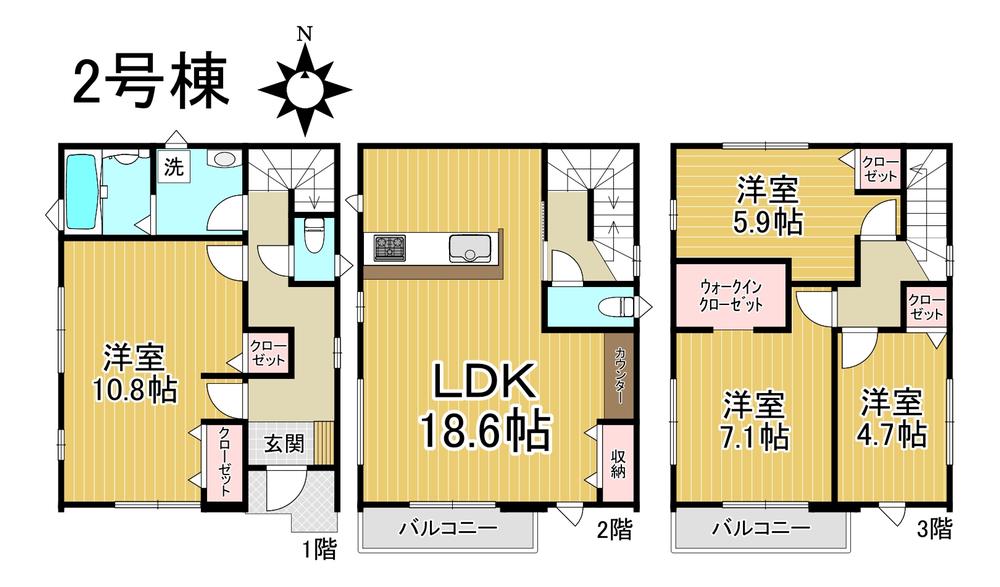 北区安井3期　新築分譲住宅　全2棟　