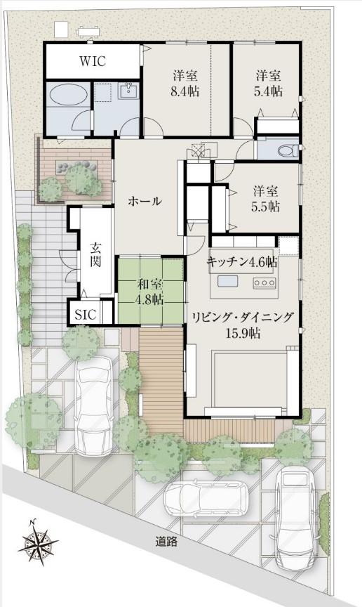 「平屋モデル・等身大」街かどモデルハウス大黒田町建売分譲