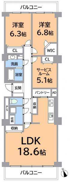 収納豊富！広々とした室内で快適な毎日を過ごせる虹ヶ丘マンション本館